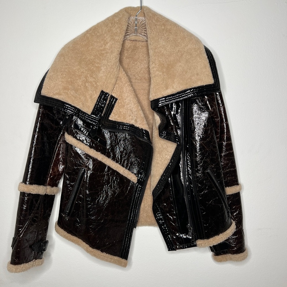 Veronica Beard Shearling Asymmetrical Jacket, 0 - image 6